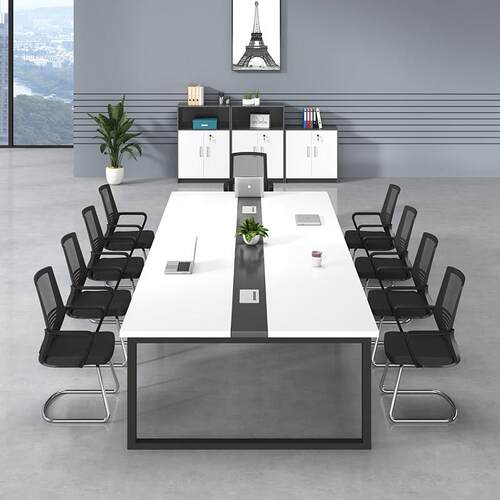 会议桌长条桌简约现代桌椅组合洽谈培训接待大型办公室家俱工作台