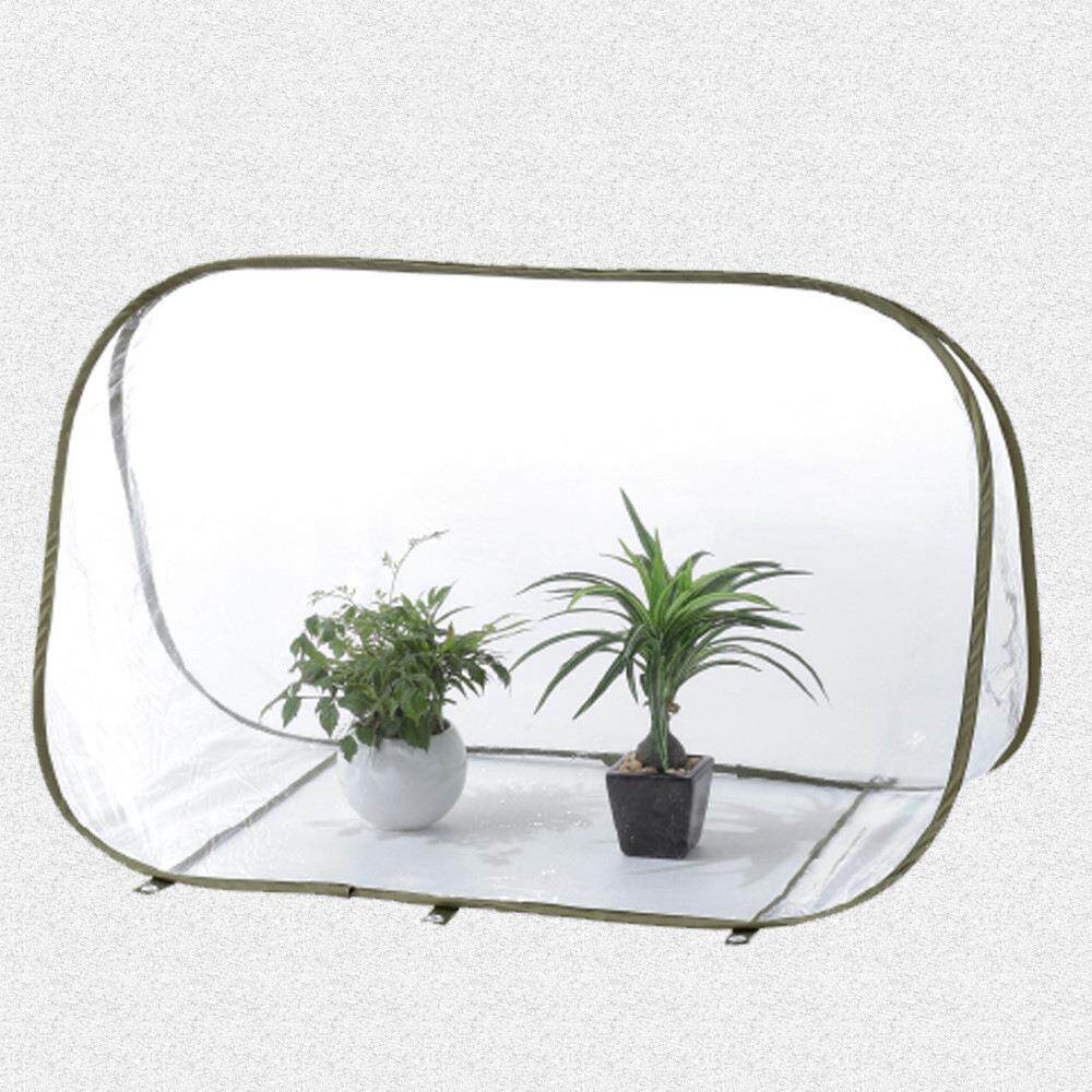 可折叠式保温迷你温室暖房三角型花草花卉花房透明透光保温罩花棚