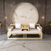 罗床木新中式 沙发禅意罗汉户A201003塌小汉型贵妃榻民宿家具睡塌