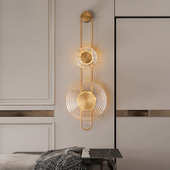 轻奢长款 壁灯现代简约客厅卧室床头灯酒店过道楼梯售楼部门厅灯具