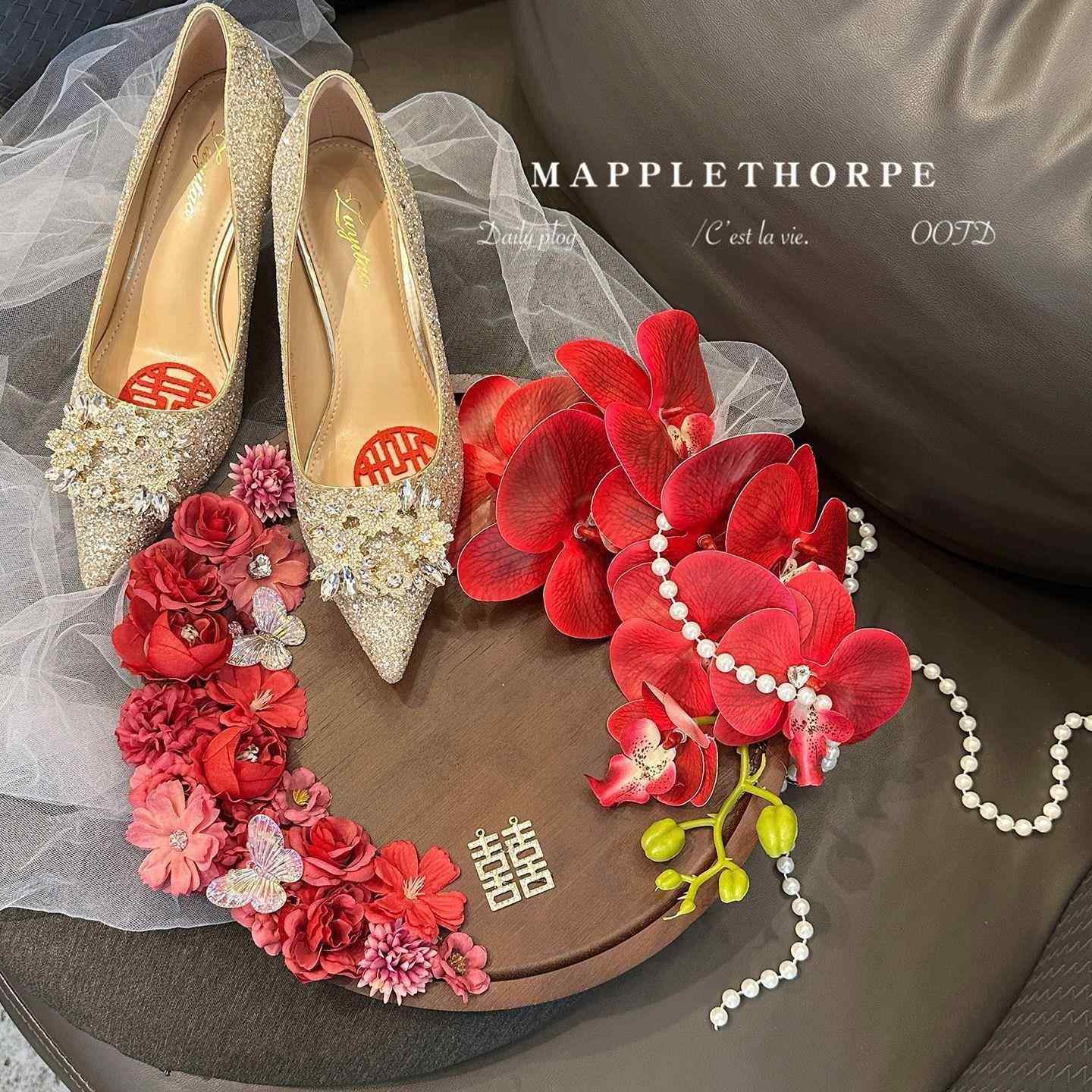 结婚拍照婚鞋展示托盘鞋架中式婚庆用品堵门游戏道具手工成品鞋托,节庆用品/礼品,堵门/游戏道具,淘宝优惠券,粉丝福利购,淘宝优惠卷