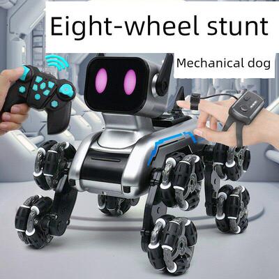 8-Wheel Stunt Smart Robotic Dog -Remote Control Toy for Kids
