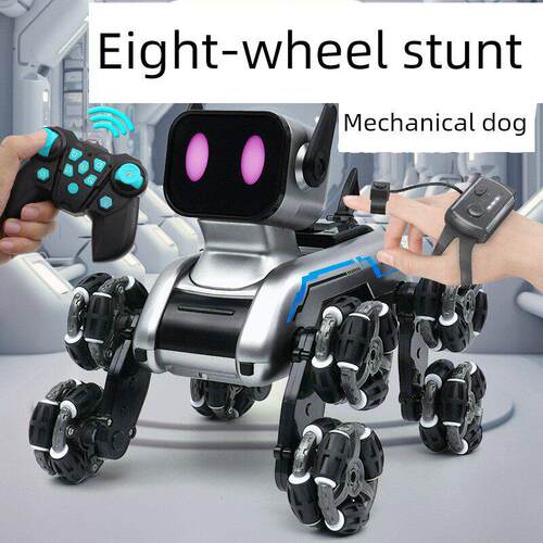 8-Wheel Stunt Smart Robotic Dog -Remote Control Toy for Kids