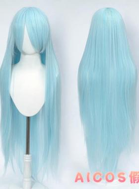 高档古ACOS 100CM长直发万用女装动漫发长毛娘造I型cos假发假毛长