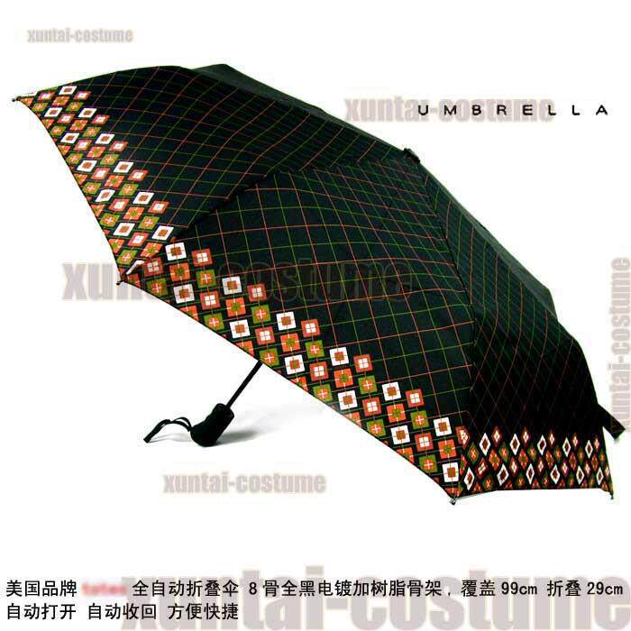 正品出口德国umb男erlla艺术灵创意个性全自动女三折叠晴雨伞红感