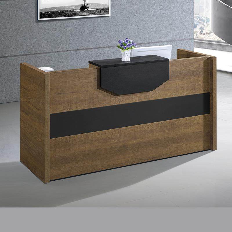 公司前台接待台 板式办公前台桌 现代简约吧台 迎宾咨询服务台