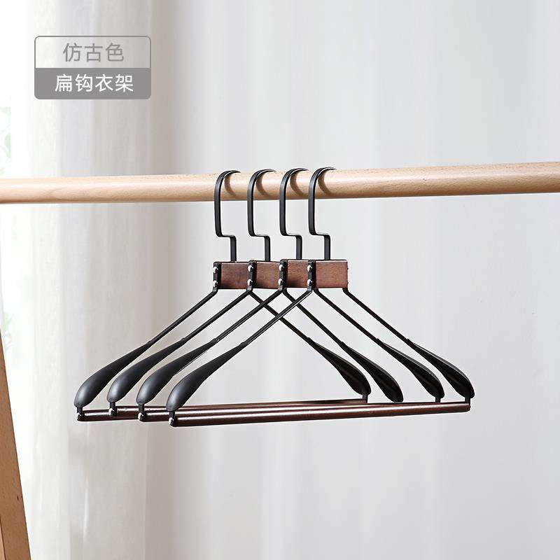 高档衣架家用衣服无痕实榉衣挂轻奢衣帽间肩金属木木质撑加厚大衣
