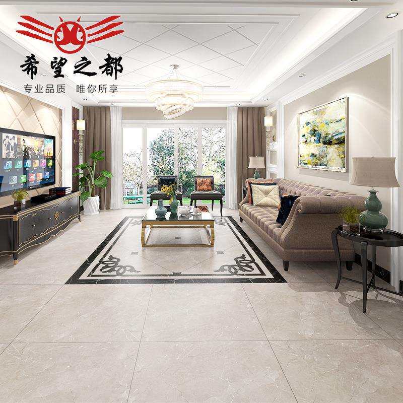 希望都柔光砖通体大理石瓷砖800BJY8084x800之白色客厅砖简约地地