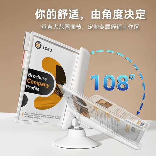 A4件广告牌广单告展示台价格牌10文横款架旋转翻页文件展示DM936D