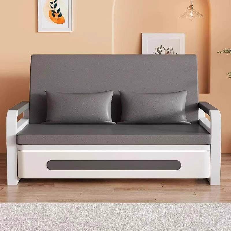 沙发床折叠两用2026新款小户型客厅阳台多功能网红实木单人伸缩床