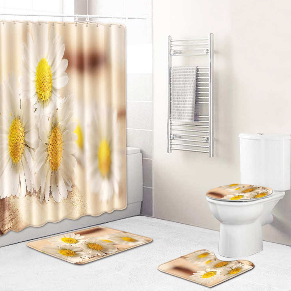 清新浴帘地垫组合四件套卫生间防滑门垫厨房吸水地垫卧室客厅地毯,居家布艺,家用脚垫,淘宝优惠券,粉丝福利购,淘宝优惠卷