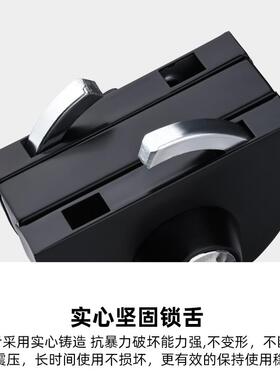 无锁框玻璃门单门UYD双门单双开门开办锁公室推拉门商铺U型锁免开