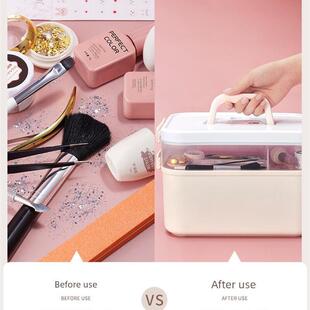 Art Tool Plastic layer Contain Box Nail Storage Double Empty