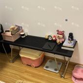 家用收纳长条凳沙发凳床尾凳铁艺实木换鞋 凳收纳箱新款