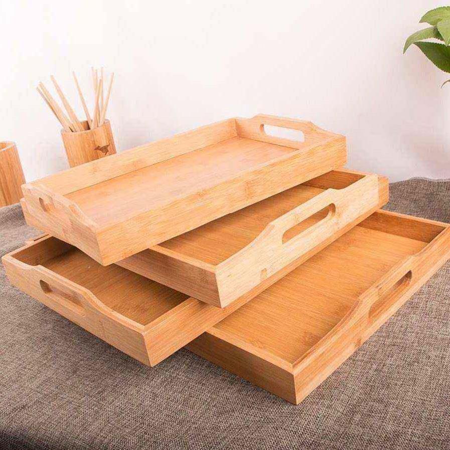 Hotel tray rectanular tray rectanular wooden wood rectan - 实物图