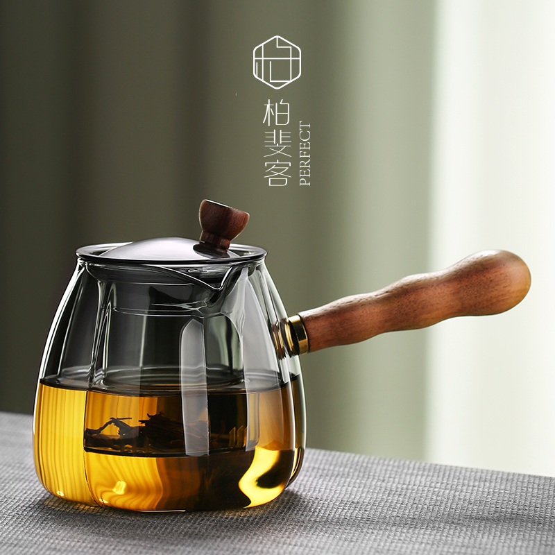 2023新款侧把壶煮茶器玻璃泡茶壶家用耐高温单壶烧水功夫茶具套装