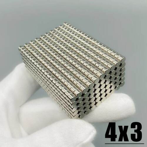 厂家现货冰箱贴4*3强力磁铁N35吸铁石圆形磁铁片磁石稀土永磁磁钢