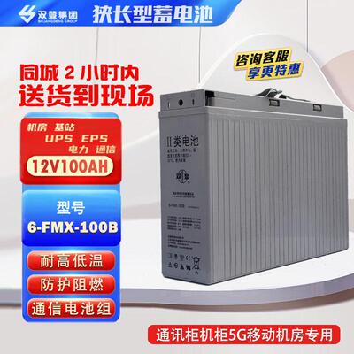 双登FMX系列狭长型12V100AH150ah200免维护基站通讯户外机柜电池