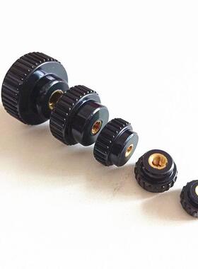 加硬树脂直纹把手丝杆手柄手轮内螺纹M5681012滑台旋钮脚垫现货