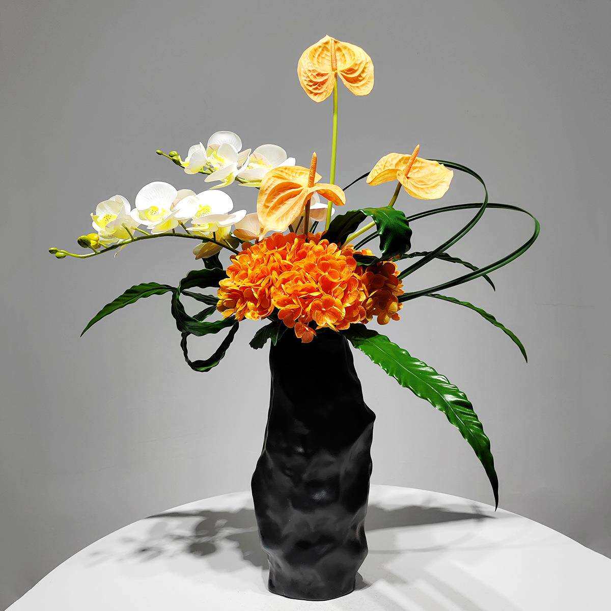 现代轻奢创意仿真花艺摆件洽谈桌客厅餐桌茶几玄关绿植摆设装饰品