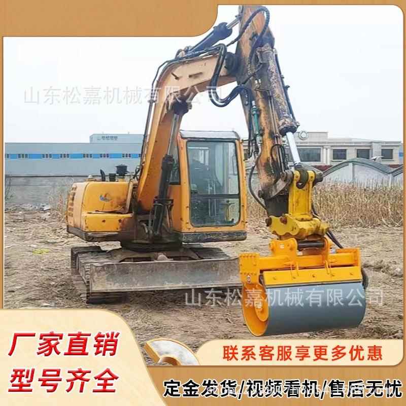 公路护坡压实单滚轮滚筒夯 面地基回填土夯实器 管道建设震动夯