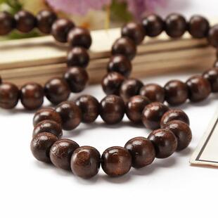 Buddhist prayer bead bracelets, carved wooden beads suitable
