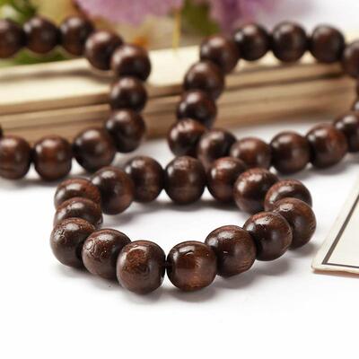Buddhist prayer bead bracelets, carved wooden beads suitable