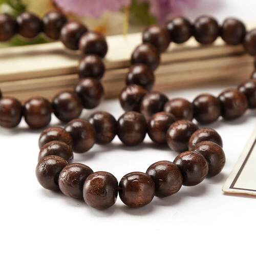 Buddhist prayer bead bracelets, carved wooden beads suitable
