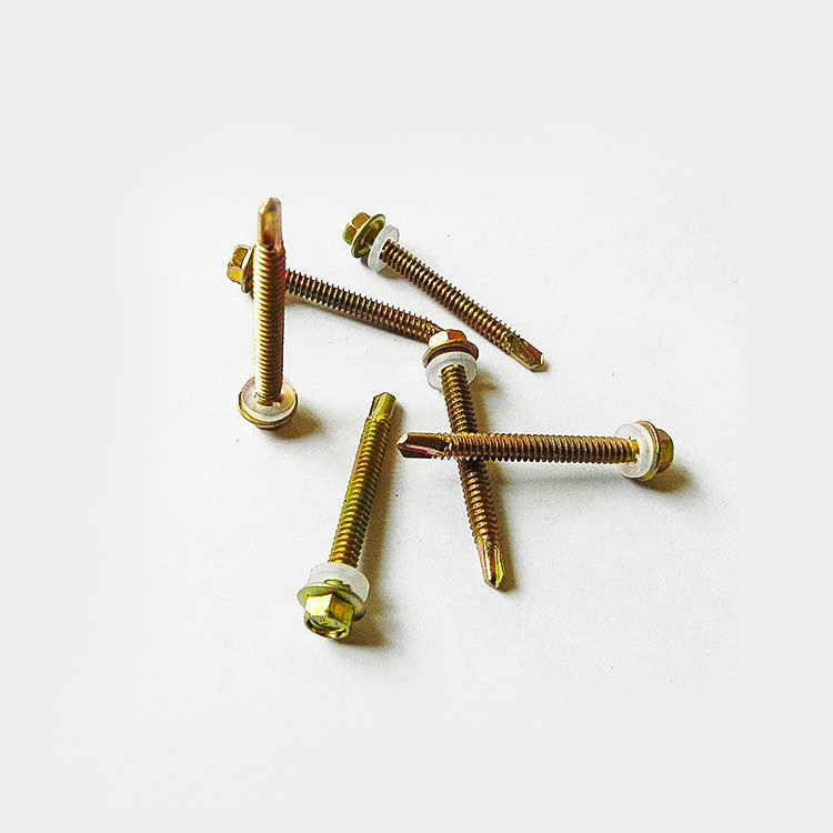 鸿胜力工厂直销    六角法兰面自攻自钻螺钉 钻尾螺丝 电镀锌