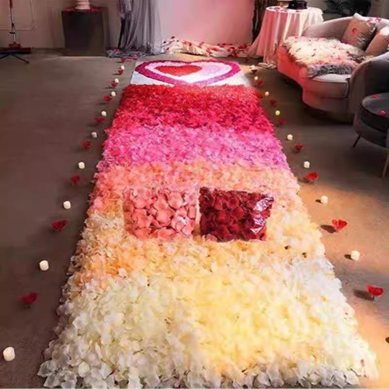 免搓真玫瑰假花仿瓣结婚礼求表白装饰手撒花花瓣雨婚F99JSJH9房布