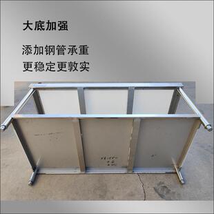 塑料板工作台不钢拉面台厨房桌打荷台饭锈YWY店子用商加用厚商用
