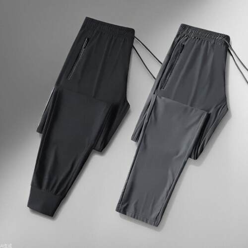 Men Summer Ice Dry Clothes 2 3 Mid Waist Straight Breathable