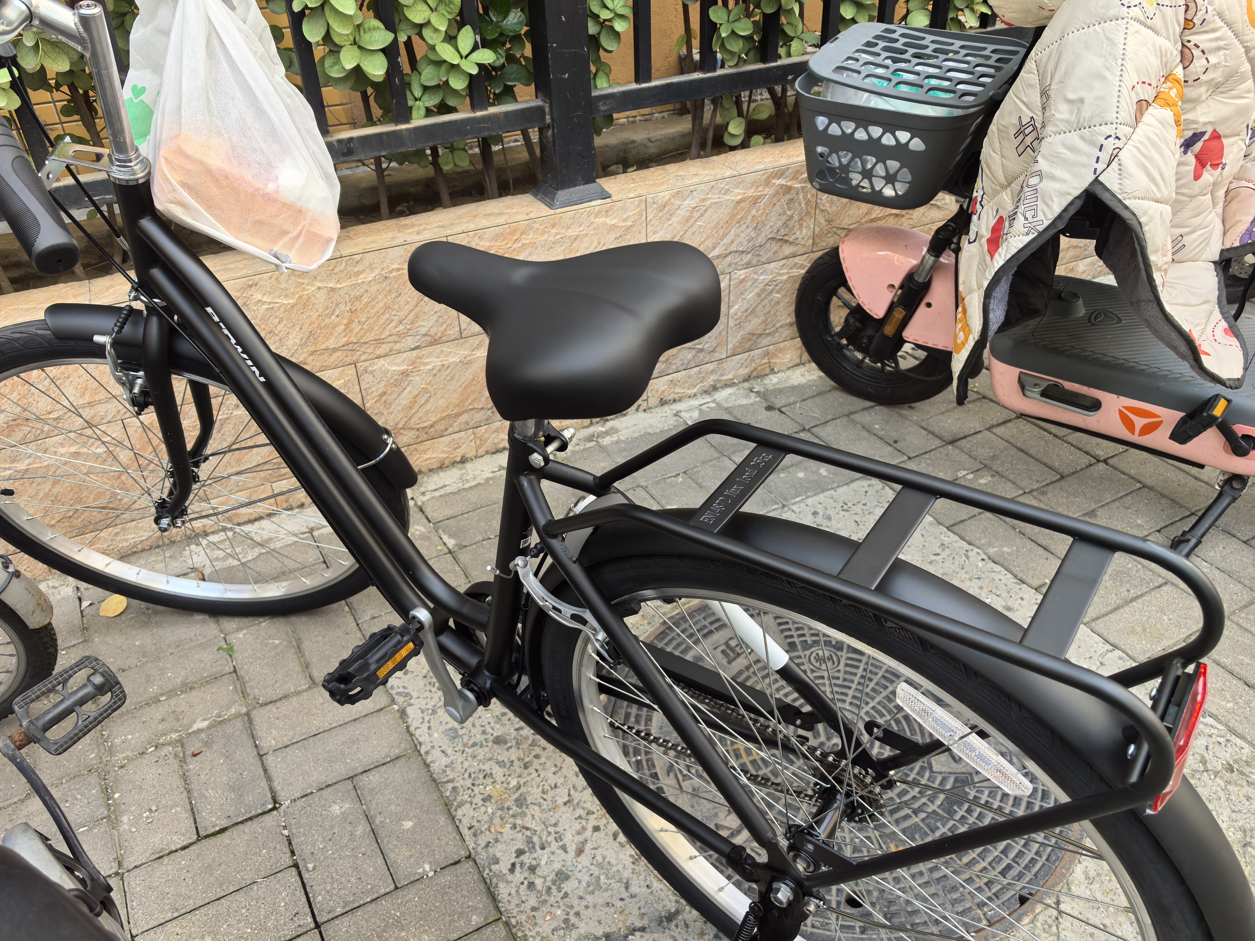Городской велосипед Decathlon ELOPS 100LF 26 дюймов прогулочный женский photo review