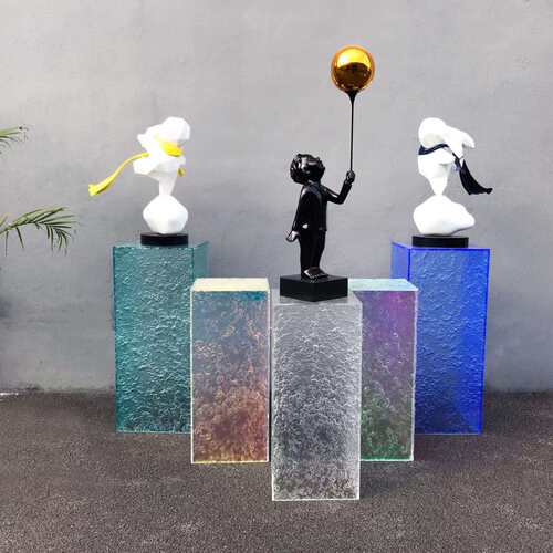 服装店中岛展示架透明橱窗陈列架饰品模特直播亚克力展示台摆件