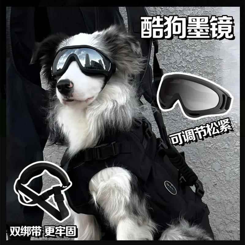 狗狗专用遮阳护目镜陨石边牧防风防紫外线头饰墨镜大型滑雪太阳镜