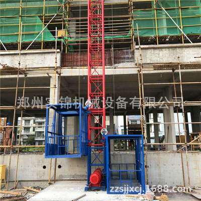 建工筑工程用施料降机双ULI吊笼单笼工地上升建筑材提升机SS型1t/