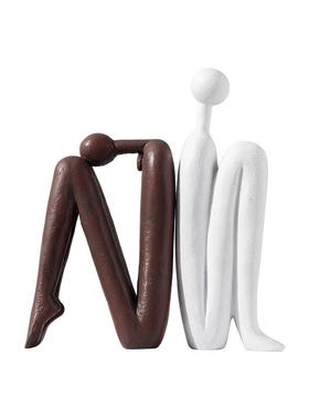 简约现代轻奢书档雕塑人物摆设家居书柜台书桌面软装饰品创意摆件