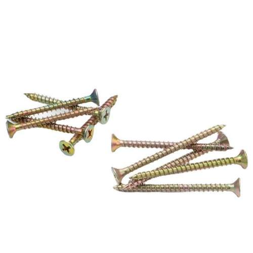 厂家平头十字自攻螺丝黄彩纤BXP维钉沉头木丝螺M3.5m45mK色A按1斤