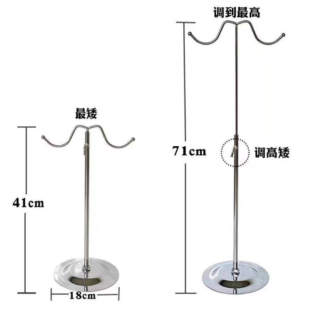 简约不锈钢挂包架子展示架子高度可调节女包陈列架商场柜台包托架