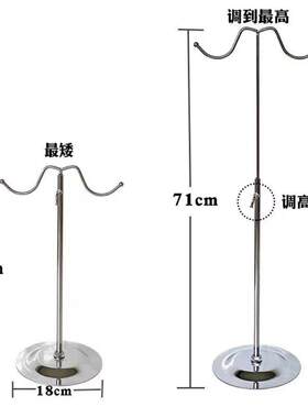 简约不锈钢挂包架子展示架子高度可调节女包陈列架商场柜台包托架