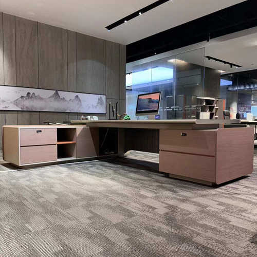 具带公家灯奢简约经理桌轻总裁现代大班桌主管办公桌台办老板桌