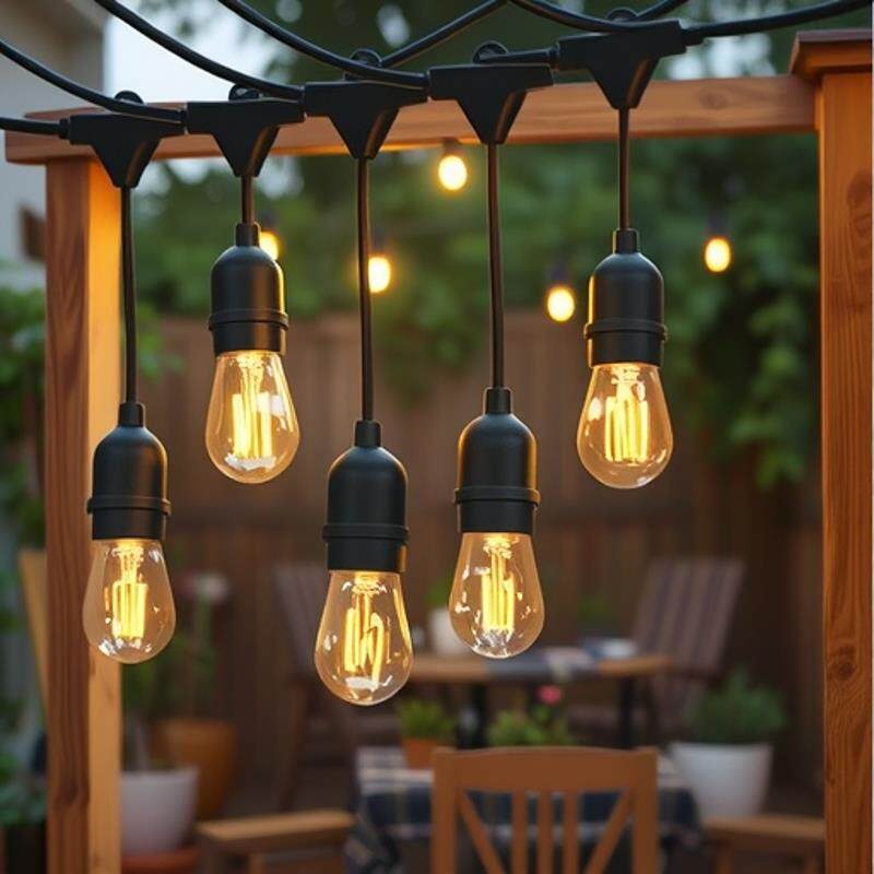 跨境热销 欧规美规澳规跑马灯串S14 LED灯泡E27 E26户外庭院装饰