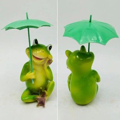 Frog Sitting Garden Cute Frog Sculpture Resin Frog Garden