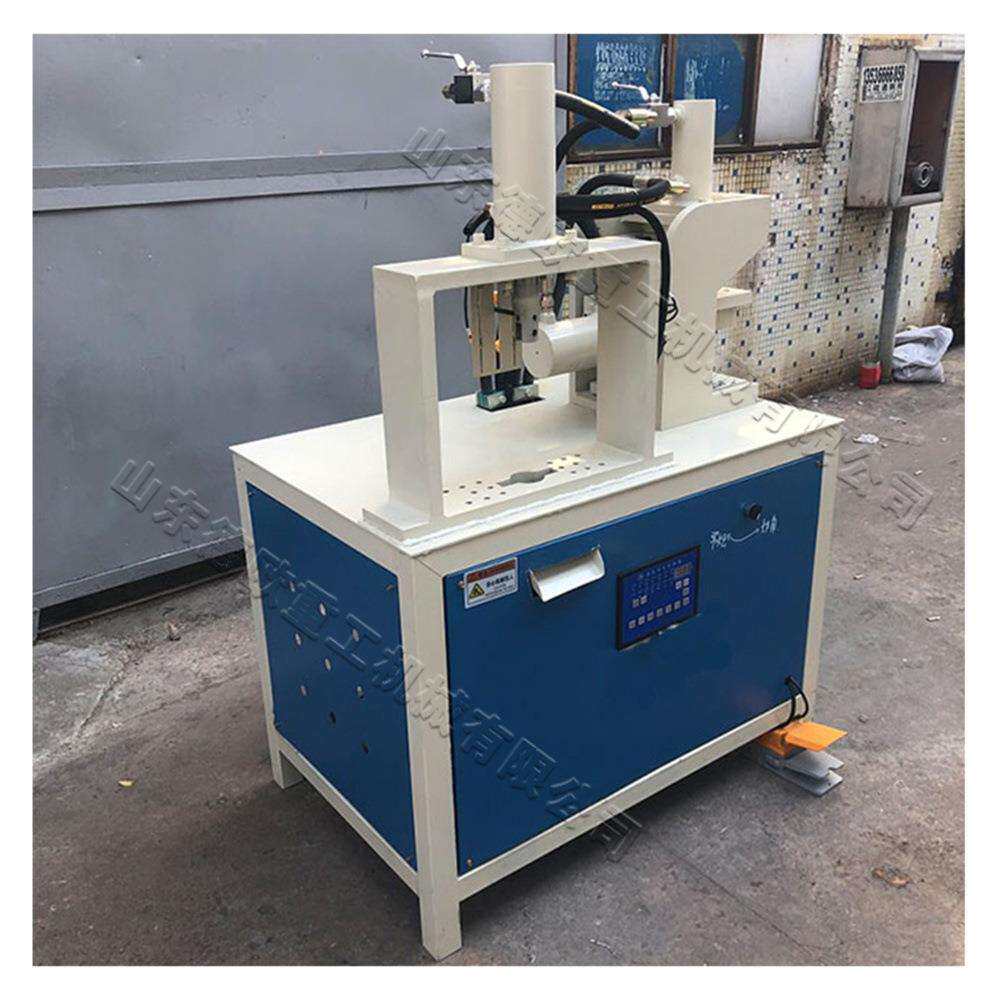 45度双工位液压切角机 不锈钢管方管裁角机 台式货架厨具冲角机