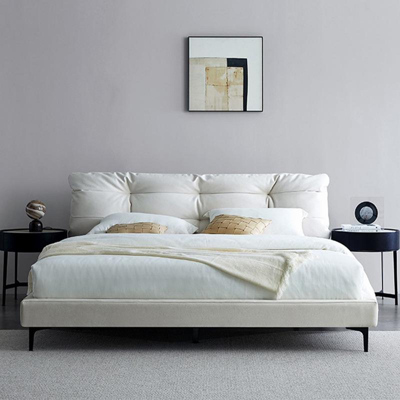 baxter仙女床科技布艺床卧室1.8米双人现代简约皮床1.5轻奢奶油风