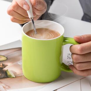 马克杯陶瓷杯子男生带盖子带勺子定制情侣水杯家用咖啡杯茶杯女新