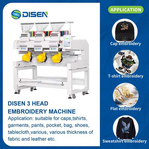 High Speed Embroidery Machine 3 Head And 12/15 Needles