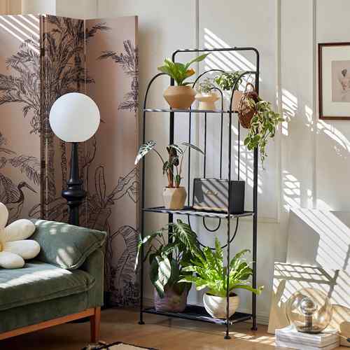 3Y花架子客厅落地式室内装饰架阳台置物架多层铁艺植物花盆架艺术