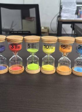 跨境木盖计时时间沙漏工艺品礼品装饰摆件木质刷牙沙漏计时器