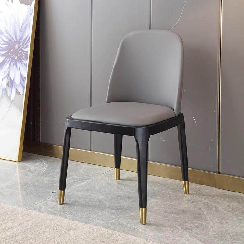 北欧餐桌椅子实木餐椅家用简约现代轻奢高档科技布软包靠背椅凳子